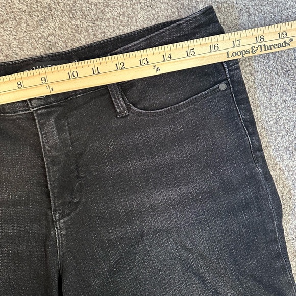 Athleta Sculptek Womens Skinny Jeans Size 10T Denim Dark Wash Black Slim - Picture 2 of 8